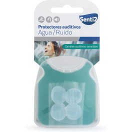 Protetores auriculares Senti2 silicone moldável para água e ruído 4 U unissex