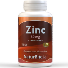 Naturbite Citrato De Zinc 30mg. 120 Caps.