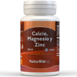 Naturbite Calcio Magnesio Y Zinc 1450mg. 60 Tabl.