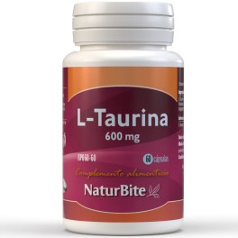 Naturbite L-taurina 600mg. 60 Caps.