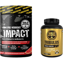 Pack Gold Nutrition Impact Pre-Workout 400 gr + Tribulus 60 caps