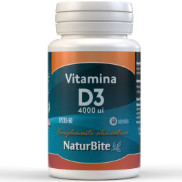 Naturbite Vitamina D3 4000 Ui 60 Perlas