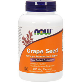 Now Grape Seed 100 Mg Extrato Padronizado 200 Vcaps