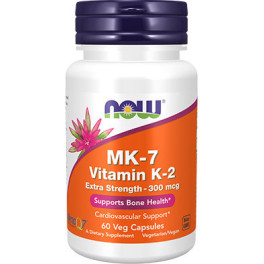 Now Mk-7 Vitamin K-2 Extra Strength 300 Mcg 60 Vcaps