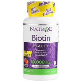 Natrol Biotin 10000 mcg dissolução rápida 60 comprimidos