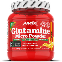 Amix Glutamina Micro Powder Drink 360 gr / Acelera la Recuperación - Mejora el Rendimiento Físico / Ideal para Deportistas