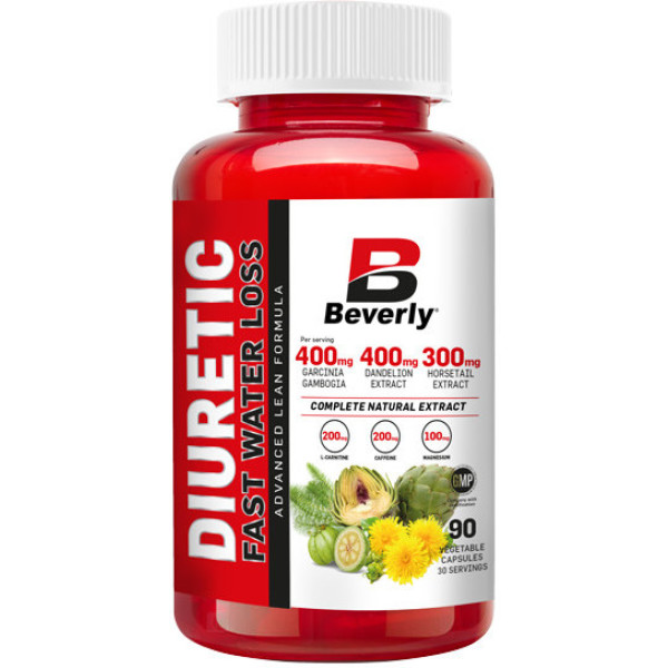 Beverly Nutrition Diurétique Perte d'Eau Rapide 90 Vcaps