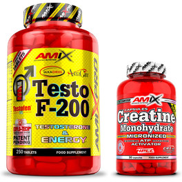 Pack REGALO Amix Pro Testo F-200 250 Tabletas + Creatina Monohidratada 30 Cápsulas