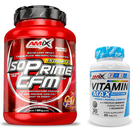 GIFT Pack Amix IsoPrime CFM Isolate Protein 1 Kg + Vitamin Max 30 Caps