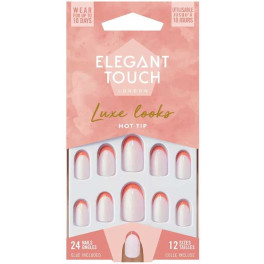 Elegant Touch Luxe Looks 24 Nails With Glue Oval Limited Ed Hot Tip Unisex