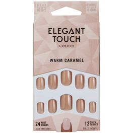 Elegant Touch Core Colour 24 Nails With Glue Squoval Warm Caramel Unisex