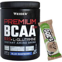 Pack REGALO Weider Premium BCAA Zero 8:1:1 + L-Glutamina 500 gr + Joe´s Core Bar 1 Barrita X 45 Gr