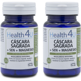 Health4u H4u Laxnatur Cáscara Sagrada + Sen + Magnesio 30 Cápsulas De 595 Mg Pack 2