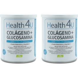 Health4u H4u Colágeno + Glucosamina En Polvo 200 G Pack 2