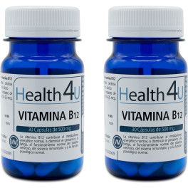 Health4u H4u Vitamina B12 30 Cápsulas De 500 Mg Pack 2