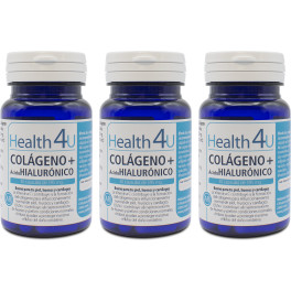 Health4u H4u Colágeno + ácido Hialurónico 30 Cápsulas De 479 Mg Pack 3