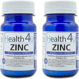 Health4u H4u Zinc 30 Comprimidos De 500 Mg Pack 2