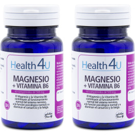 Health4u H4u Magnesio + Vitamina B6 60 Comprimidos De 500 Mg Pack 2