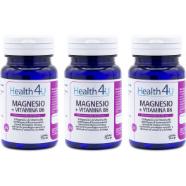 Health4u H4u Magnesio + Vitamina B6 60 Comprimidos De 500 Mg Pack 3