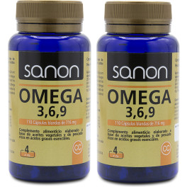 Sanon Omega 3.6.9 110 Cápsulas Blandas De 716 Mg Pack 2