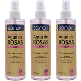 Sanon Agua De Rosas 250 Ml Pack 3