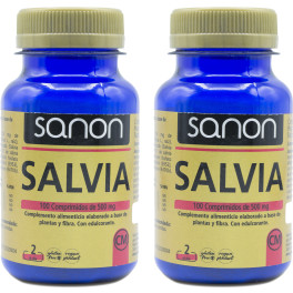 Sanon Salvia 100 Comprimidos De 500 Mg Pack 2