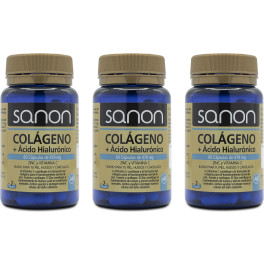 Sanon Colágeno + ácido Hialurónico 60 Cápsulas De 479 Mg Pack 3