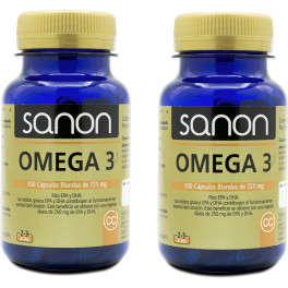 Sanon Omega 3 100 Cápsulas Blandas De 721 Mg Pack 2
