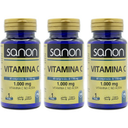 Sanon Vitamina C 60 Comprimidos De 1700 Mg Pack 3