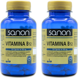 Sanon Vitamina B12 120 Cápsulas De 500 Mg Pack 2