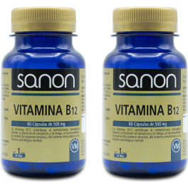 Sanon Vitamina B12 60 Cápsulas De 500 Mg Pack 2
