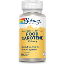 Solaray Food Caroteno 500 mcg 30 cápsulas unissex