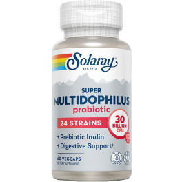 Solaray Super Multidophilus 24 Strain - 30 bilhões Cfu 60 Vegcaps Unissex