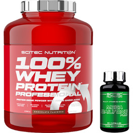 Pack REGALO Scitec Nutrition 100% Whey Protein Professional 2.35 Kg + Mega Daily One Plus 60 caps