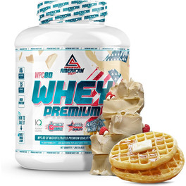 AS American Suplement - Premium Whey Protein 2 Kg - Proteína Suero de Leche - Aumentar Masa Muscular - Alta Concentración Proteína WPC80 Pura - L-Glutamina Kyowa Quality®