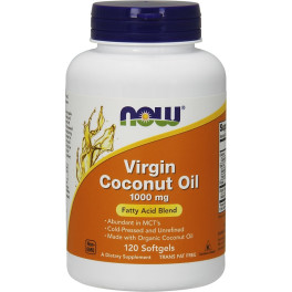 Now Virgin Coconut Oil 1000mg 120 Softgels