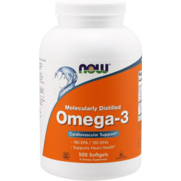 Now Omega3 Molecularly Destilled 500 Softgels