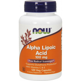Now Alpha Lipoic Acid With Vitamins C & E 100mg 120 Vcaps