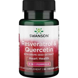 Swanson Resveratrol & Quercetin 30 Vcaps