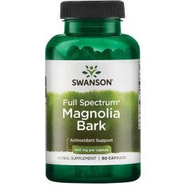 Écorce de magnolia à spectre complet de Swanson 400 mg 60 capsules