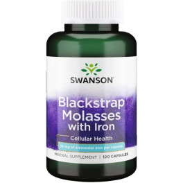 Swanson Blackstrap melaço com ferro 29 mg 120 cápsulas
