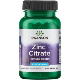 Swanson Citrate de zinc 30 mg 60 gélules