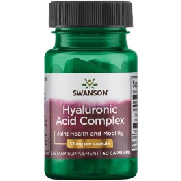 Complexo de ácido hialurônico Swanson 33 mg 60 cápsulas