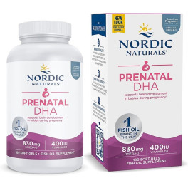 Nordic Naturals pré-natal Dha 830 mg Omega3 + 400 UI D3 180 cápsulas moles