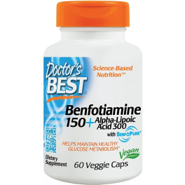 Doctors Best Benfotiamine 150 + Alphalipoic Acid 300 60 Vcaps