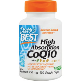 Doctors Best Coq10 de alta absorção com Bioperine 100 Mg 120 Vcaps