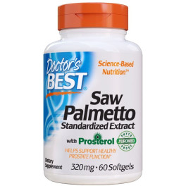 Doctors Best Saw Palmetto Extrato Padronizado 320 mg com Prosterol 60 Cápsulas