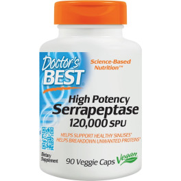 Doctors Best Serrapeptase 120.000 Spu High Potency 90 Vcaps