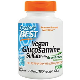 Doctors Best Vegan Glucosamine Sulfate Avec Greengrown 750 Mg 180 Vcaps