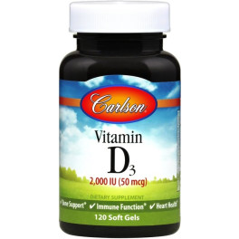Carlson Labs Vitamina D3 2000 Iu 120 Softgels